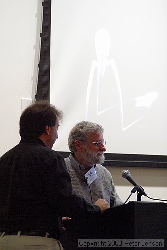 Aaron Bobick and Don Norman getting AV stuff going