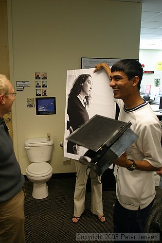 Shwetak with the PAL poster and the ContextCam