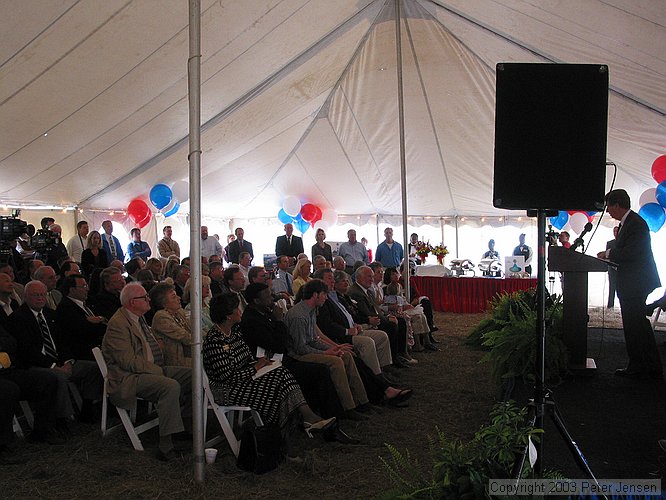 the press conference was a full house