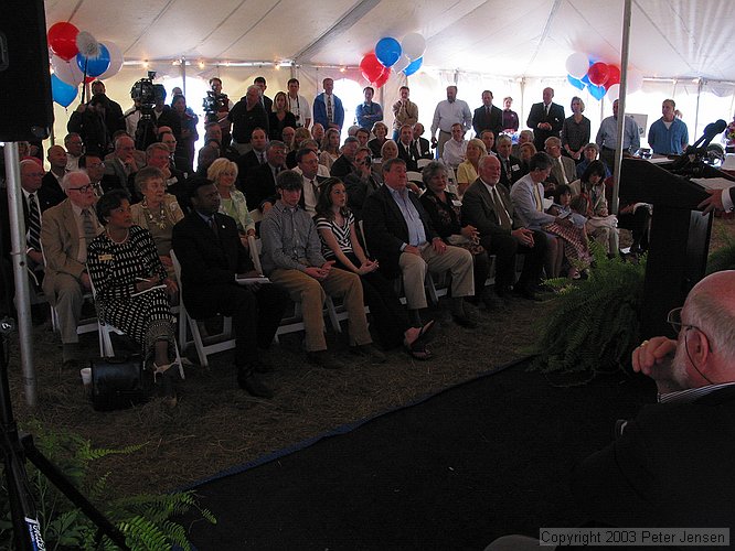 the press conference was a full house