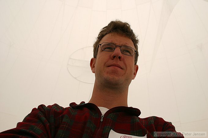 me, looking up inside the airship