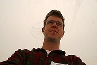 me, looking up inside the airship