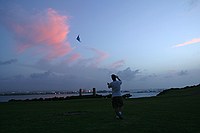 stunt kite over El Morro