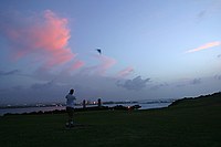 stunt kite over El Morro