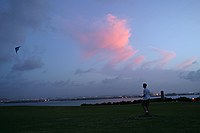 stunt kite over El Morro