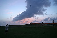 stunt kite over El Morro