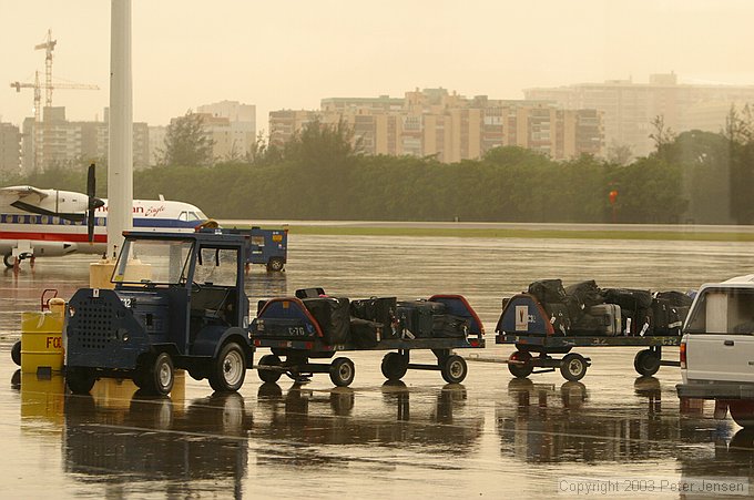 bags in the rain (for about 30 minutes, go american eagle)