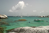 day moorings at the bath, including a dinghy line