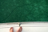 our anchor chain on the ground at Anegada