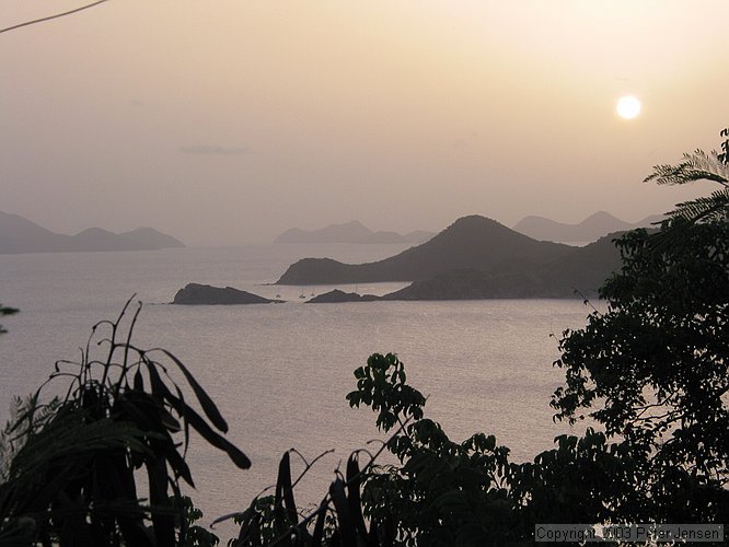 sunset from Peter Island