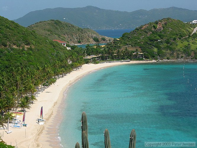 beautiful beach and bay at Peter Island