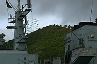 HF antennae on the ship