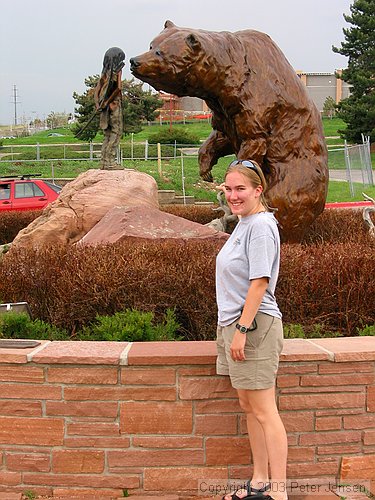 Laura with bear