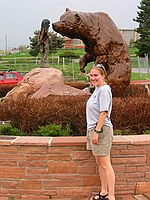 Laura with bear