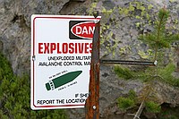 unexploded 106mm shells from avalanche control
