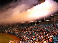 smoke from the fireworks