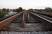 looking south down the tracks