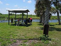 taking lunch at a campsite
