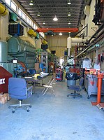 the inside of one of the pumping stations being improved for protection against hurricane damage