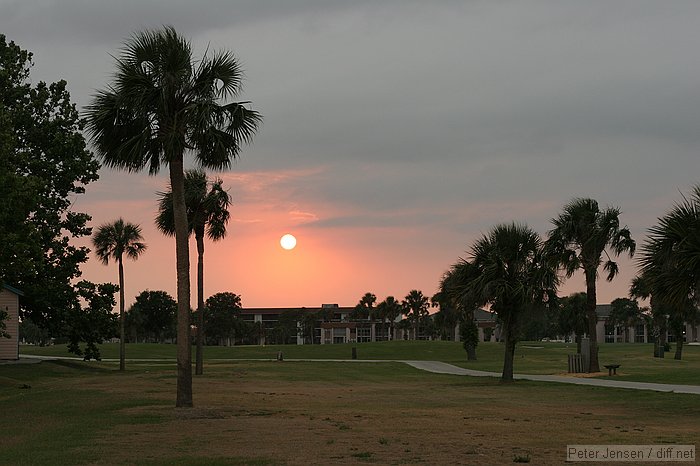 sunset on the golf course