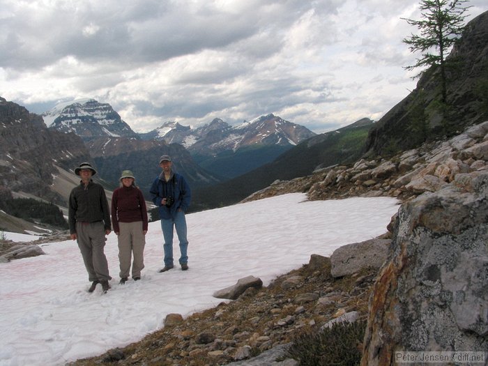 Peter, Laura, Bill on top of Whistling Pass in Banff