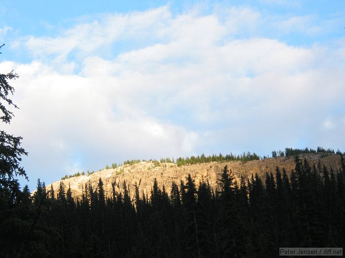 nice rocks in the evening from the E5 campground in Banff