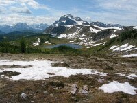 ice and snow from the pass on the way to Egypt Lake via Healy