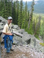 Bill on the way up to Whistling Pass