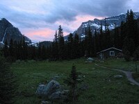 last tinges of sunset from Egypt Lake campground (with shelter)