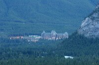 Banff Springs resort at night