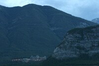 Banff Springs resort at night