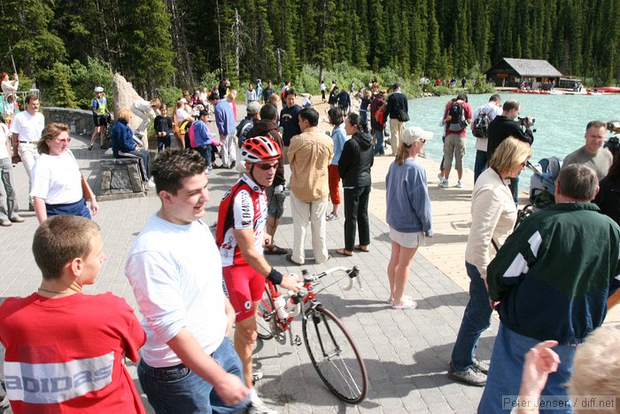 tourist viewpoint at Lake Louise is crazy, but 20 minutes away things thin out nicely