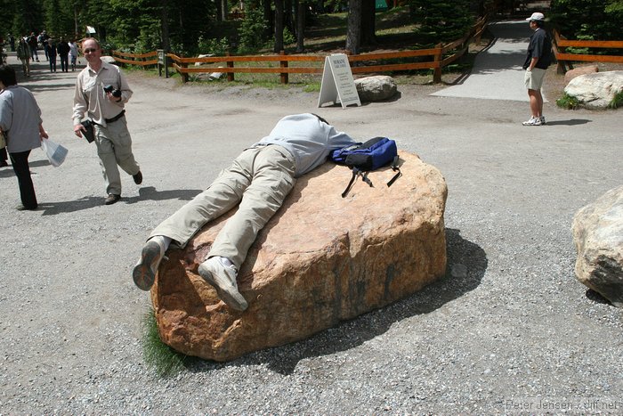 creative places to sleep at Moraine Lake