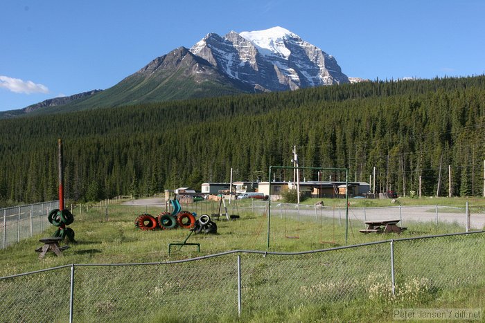 playground inside Lake Louise campground