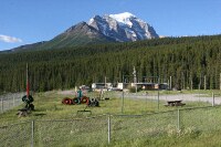 playground inside Lake Louise campground