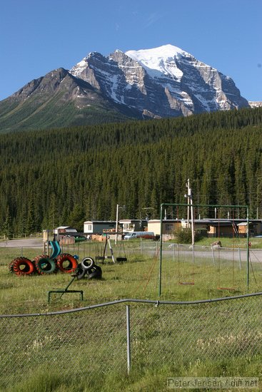 playground inside Lake Louise campground