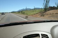 tumbleweed going across the road