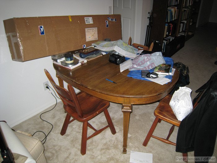my dining room table / flight planning workstation