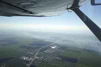 low-lying smoke from brush fires