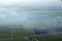 low-lying smoke from brush fires