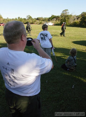 yes, those are Maxwell's equations on the back of Ken's t-shirt