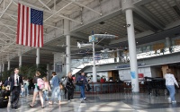 rocking chairs in the Charlotte airport