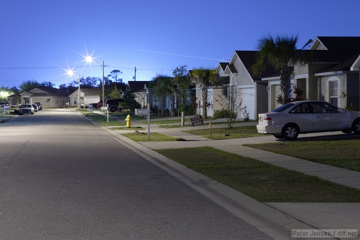 street scene at night