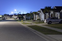 street scene at night