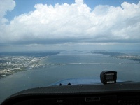 northbound along the Indian River approaching the Melbourne causeway