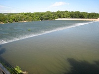 spillway at White Rock lake