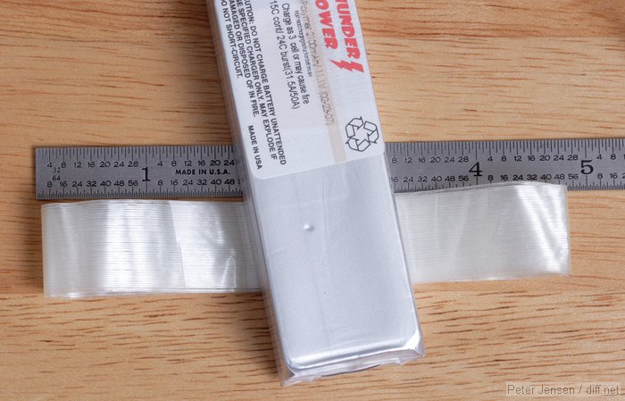 about 4.75 inches when folded flat