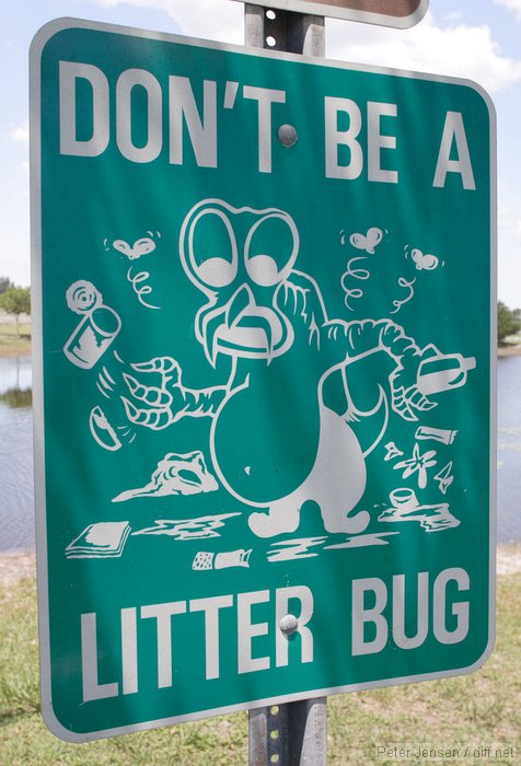 don't be a litter bug