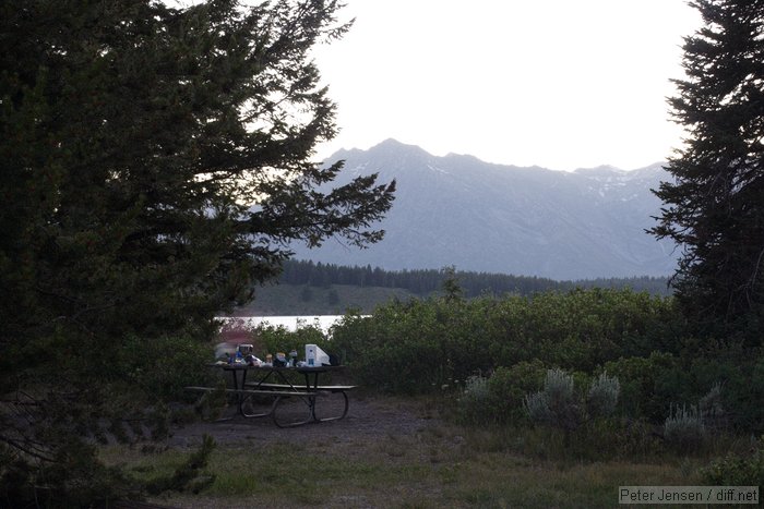 dinner site Grand Teton national park