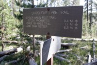 Shoshone Lake Trail  / Geyser Basin Foot Trail sign